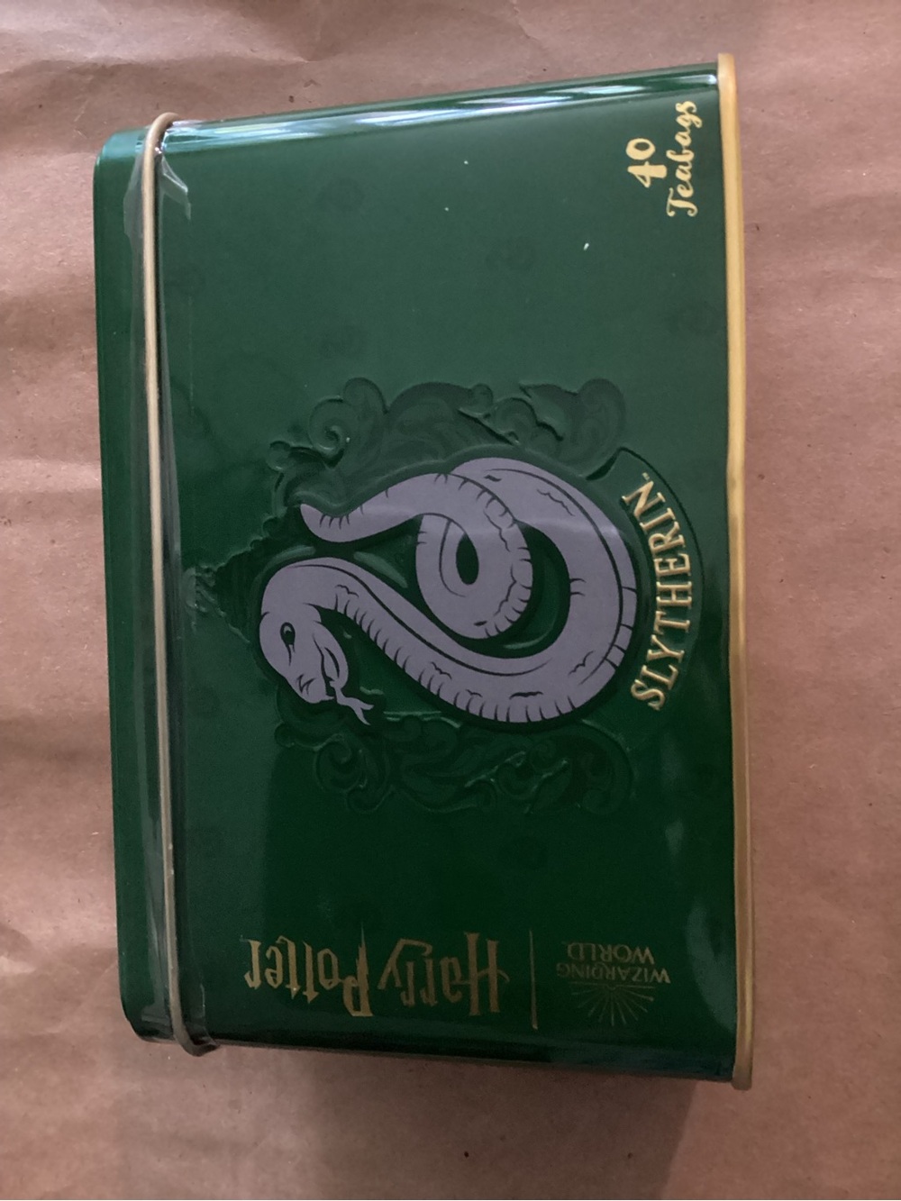 Harry Potter Slytherin Green Tea Tin - New Black Tea with Original Seal